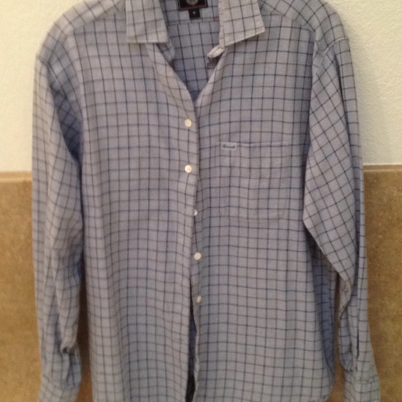 FACONNABLE TATTERSALL COTTON BUTTONDOWN SHIRT SZ M - Picture 1 of 5